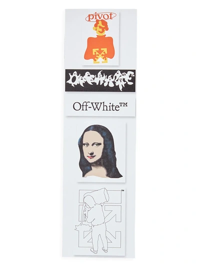 Off-white Mona Lisa Stickers Set In Black White