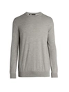 SAKS FIFTH AVENUE MEN'S COLLECTION LIGHTWEIGHT CASHMERE CREWNECK SWEATER - GREY - SIZE XXL,0400012327341