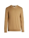 Saks Fifth Avenue Collection Lightweight Cashmere V-neck Sweater In Doe