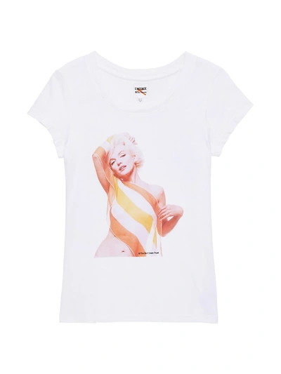 L Agence Cory Scoop Neck T-shirt In White