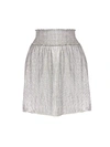 A.l.c Isla Shirred Textured-lamé Mini Skirt In Silver
