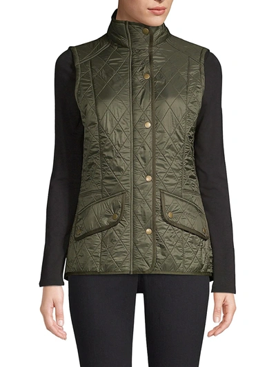 Barbour Otterburn Quilted Nylon Vest In Green