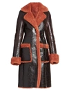 DRIES VAN NOTEN LORCA DYED SHEARLING & LEATHER JACKET,400012855242