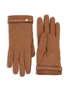 BURBERRY QUILTED TB MONOGRAM LEATHER GLOVES,400011963161