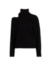 MONSE NECK CUTOUT TURTLENECK SWEATER,400012944481