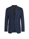 Ermenegildo Zegna Unstructured Linen Suit Jacket In Blue
