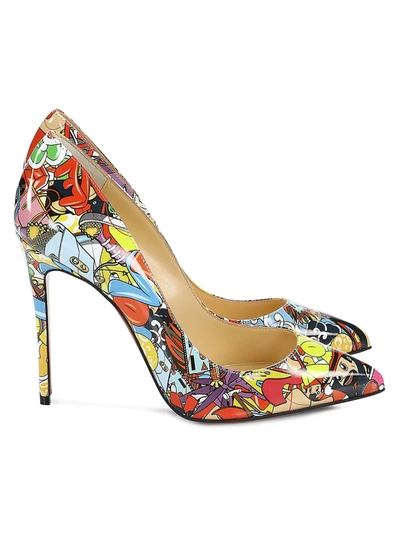 Christian Louboutin Women's Pigalle Follies 100 Print Patent Leather Pumps In Red