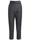 BRUNELLO CUCINELLI BELTED WOOL CROPPED PANTS,400012585623