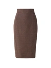 AKRIS CASHMERE CHECK PENCIL SKIRT,400012503211