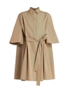 GIVENCHY WOMEN'S SHORT-SLEEVE BELTED SHIRTDRESS,0400012647412