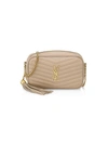 Saint Laurent Mini Lou Matelassé Leather Camera Bag In Dark Beige