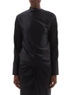 HELMUT LANG WOMEN'S SILK-SATIN LONG-SLEEVE BLOUSE,0400013048076