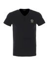 VERSACE MEN'S V-NECK LOGO T-SHIRT,400012666914