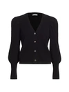 DESIGN HISTORY CROP CASHMERE PUFF-SLEEVE CARDIGAN,400012965508