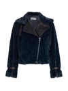 DH NEW YORK MINA FAUX FUR MOTO JACKET,400013007814