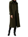 Mackage Elodie Double Breasted Military Maxi Coat In Army