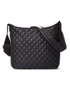 Mz Wallace Parker Deluxe Quilted Nylon Crossbody Bag In Black