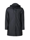 Rains Branded A-line Shell Jacket In Black