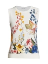 OSCAR DE LA RENTA FLORAL STRETCH TANK TOP,400013035554