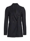 BRUNELLO CUCINELLI DOUBLE BREASTED WOOL-BLEND BLAZER JACKET,400012592471