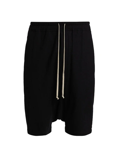 Rick Owens Wool-blend Pod Shorts In Black