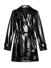 THEORY OAKLANE SHORT FAUX PATENT LEATHER TRENCH COAT,0400013058150