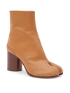 Maison Margiela Women's Tabi Leather Ankle Boots In Brown