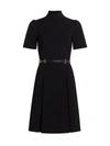 GUCCI WOMEN'S STRETCH MOCKNECK HORSEBIT BELTED DRESS,0400012779810