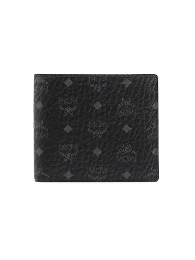 Mcm Small Visetos Original Flap Bi-fold Wallet In Black