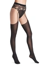 WOLFORD ANDY LACE-TRIM TIGHTS,400012927381