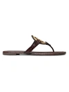 TORY BURCH WOMEN'S MILLER METAL CROC-EMBOSSED LEATHER THONG SANDALS,0400012931647