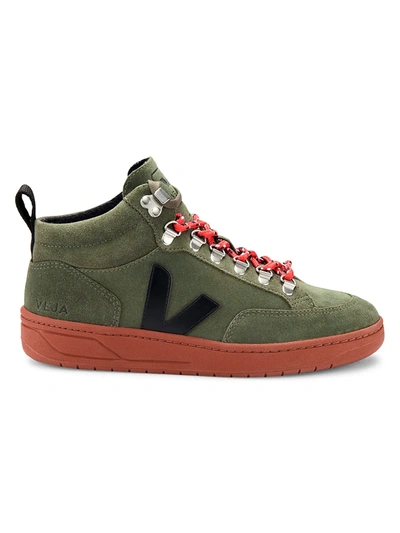 Veja Roraima Suede High Top Trainers In Green