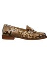 MICHAEL MICHAEL KORS FINLEY SNAKESKIN-EMBOSSED LEATHER LOAFERS,0400012903324