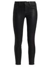 L Agence L'agence Margot High-rise Skinny Jeans In Coated In Noir/silver