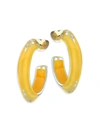 ALISON LOU WOMEN'S 14K GOLDPLATED & LUCITE SMALL JELLY HOOP EARRINGS,400012954387