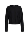 Koral Sofia Satin-trimmed Stretch-mesh Sweater In Black