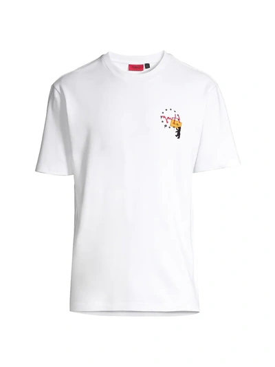 Hugo Men's Dunity Embroidered Logo T-shirt In White