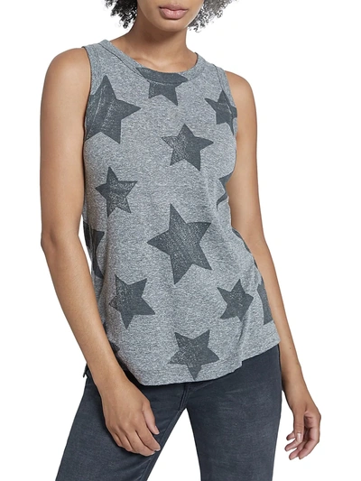 Current Elliott Women's The Muscle Tank In Heather Grey Ground W,star And Destroy