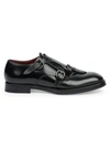 DOLCE & GABBANA TRIPLE BUCKLE LEATHER DERBY SHOES,400012918412