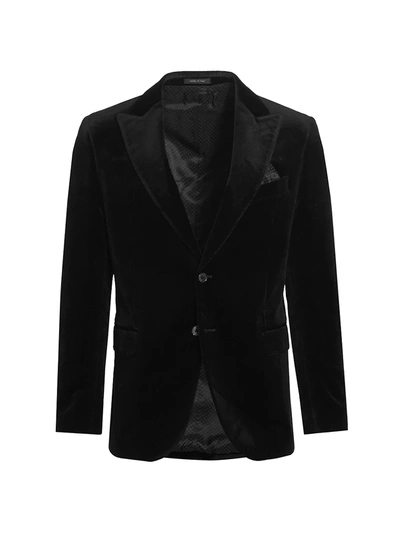 Saks Fifth Avenue Men's Collection Velvet Dinner Jacket In Black