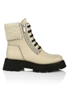 3.1 PHILLIP LIM / フィリップ リム KATE ZIP LUG-SOLE SHEARLING-TRIMMED LEATHER COMBAT BOOTS,400013158760