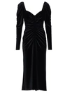 A.L.C CHAMBERLAIN PUFF-SLEEVE VELVET MIDI DRESS,400013186728