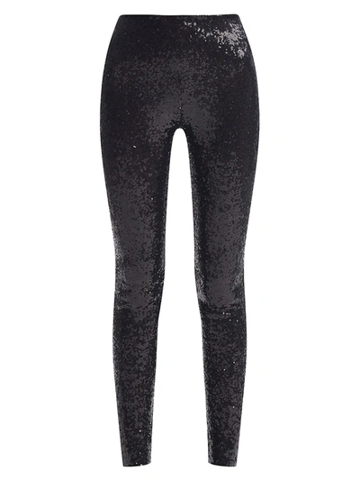 Commando Sequined Stretch-jersey Leggings In Black