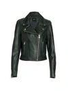 Lamarque Donna Leather Biker Jacket In Black