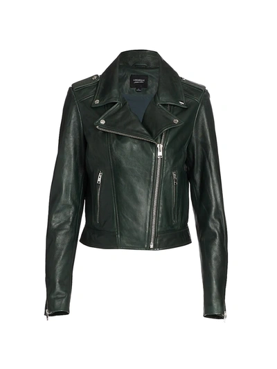 Lamarque Donna Leather Biker Jacket In Black