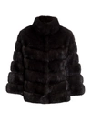 THE FUR SALON ALISON SABLE FUR STAND COLLAR COAT,400012962947