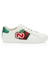 GUCCI CLEAN NEW ACE APPLE LEATHER SNEAKERS,400013082805