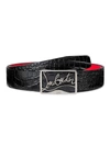 CHRISTIAN LOUBOUTIN RICKY EMBOSSED LEATHER BELT,400012467313
