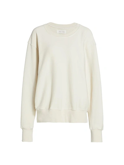 Les Tien Womens Ivory High-neck Cotton-jersey Sweatshirt Xs