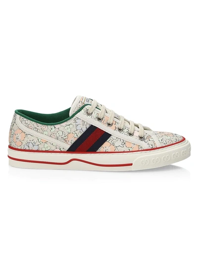 Gucci Liberty Of London  Tennis 1977 Sneakers In Mint Peach